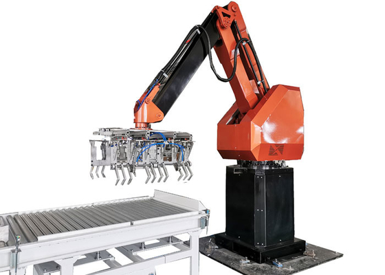 化学産業の工場レイアウト設計によるピック アンド プレース ロボットのパレタイジング
