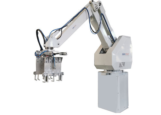 飲料企業PACサーボAlletizingのロボット腕70kgのパッケージのカートン