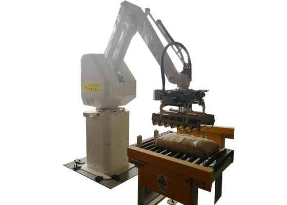 食品工業で使用される同期ベルトのパレットで運搬するロボット